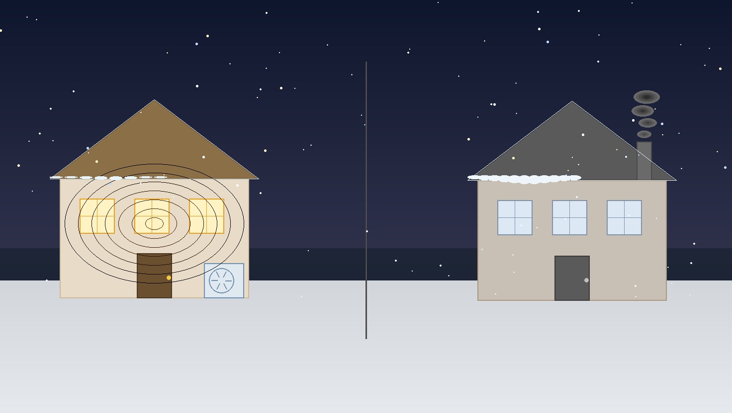 Wärmepumpe vs. Gasheizung – Zwei Häuser im Wintervergleich